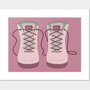 Pink boots Posters and Art